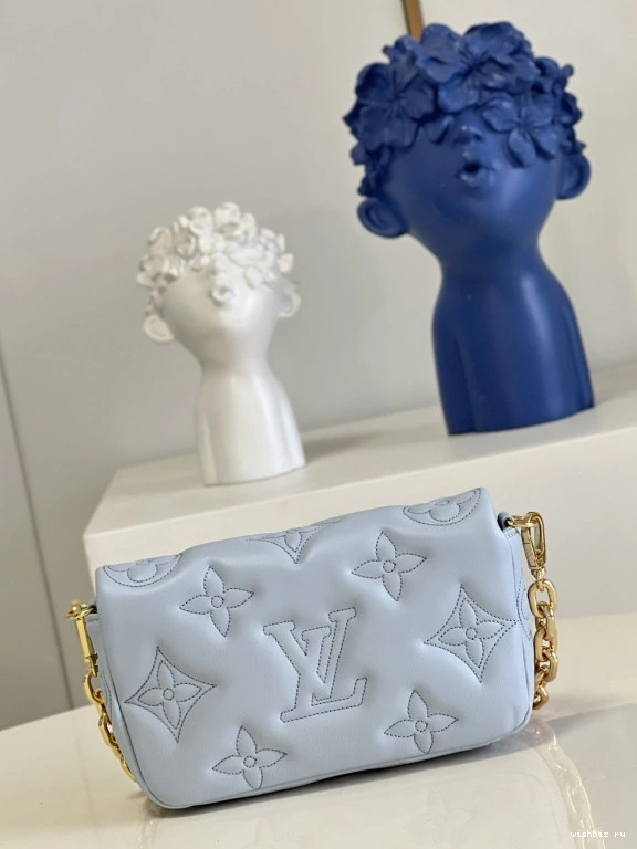 WIS ON LOUIS BUBBLEGRAM VUITTON WALLET STRAP 1130